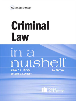 cover image of Criminal Law in a Nutshell
